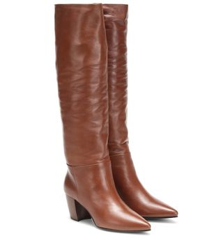 Prada + Leather Knee-High Boots