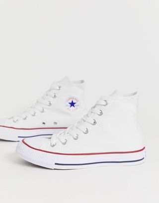 Converse + Chuck Taylor All Star Hi Trainers in White