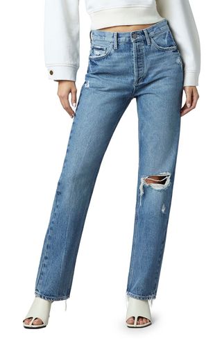 DL1961 + Emilie Ultra High Waist Straight Leg Jeans