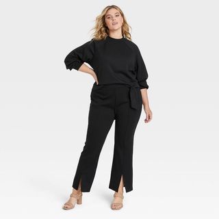 Who What Wear x Target + Mid-Rise Straight Leg Trousers