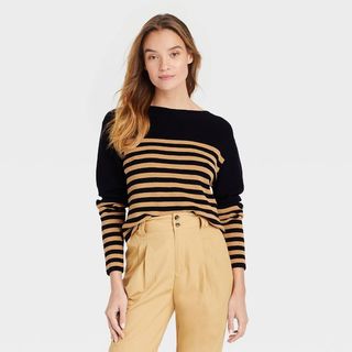 Who What Wear x Target + Boat Neck Pullover Sweater