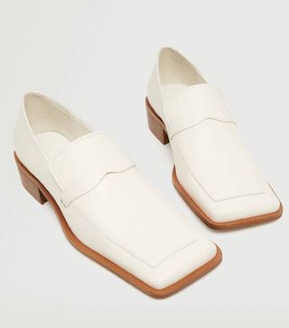 Mango + Leather Pointed Loafers