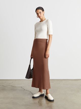 Who What Wear Collection + Mollie Knit Midi Skirt