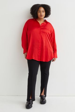 H&M + Satin Shirt