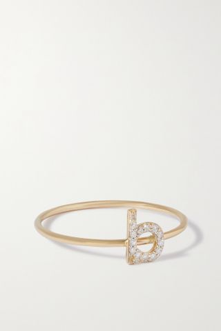 Stone and Strand + Gold Diamond Ring