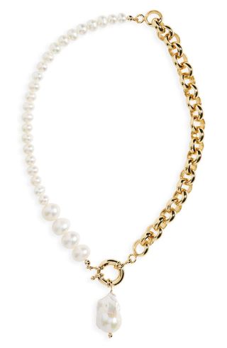 Éliou + Caxias Freshwater Pearl & Chain Necklace