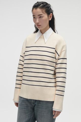 Zara + Stripe Knit Sweater