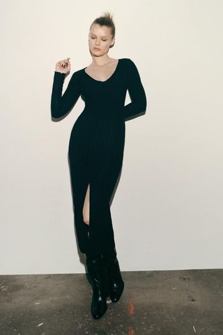 Zara + Soft Ribbed Dress