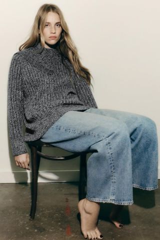 Zara + Ribbed Knit Sweater
