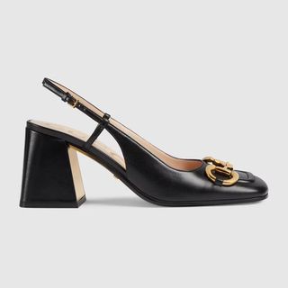 Gucci + Women's Mid-Heel Slingback With Horsebit