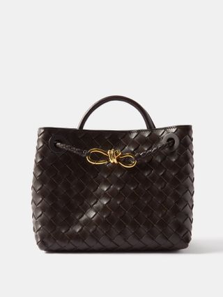 Bottega Veneta + Andiamo Small Intrecciato-Leather Handbag