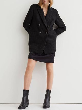 H&M + Straight-Cut Bouclé Jacket