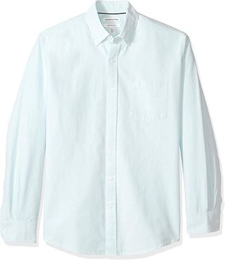 Amazon Essentials + Long-Sleeve Pocket Oxford Shirt
