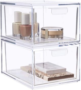 Stori + Audrey Stackable Cosmetic Organizer Drawers Set of 2