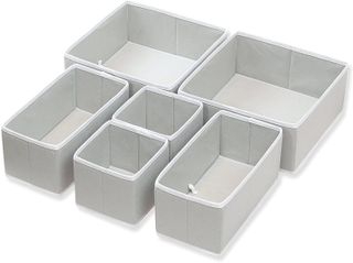 SimpleHouseware + Foldable Cloth Storage Boxes Set of 6