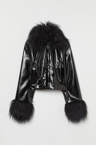 H&M + Faux Fur-Trimmed Jacket