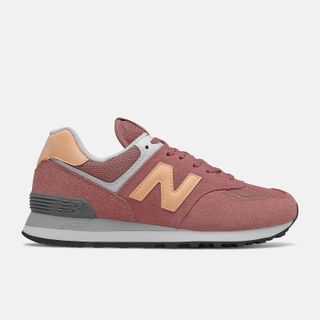 New Balance + 574 Sneakers in Astral Glow With Washed Henna