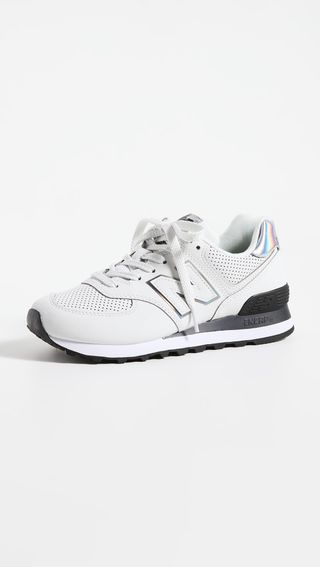 New Balance + 574 Classic Sneakers in Grey Black