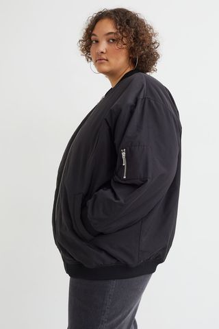 H&M+ + Oversized Bomber Jacket