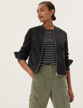 Marks & Spencer + Quilted Bomber Jacket