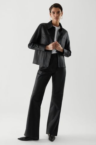 COS + Leather Flared Trousers