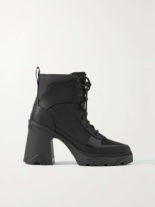 Sorel + Brex Heel Leather and Mesh Ankle Boots