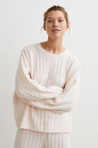 H&M + Wool-Blend Cable-Knit Sweater