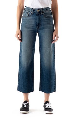 Modern American + Savannah High Waist Crop Wide Leg Jeans
