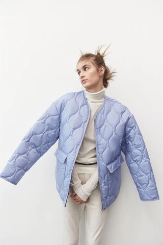 Zara + Oversized Quilted Jacket