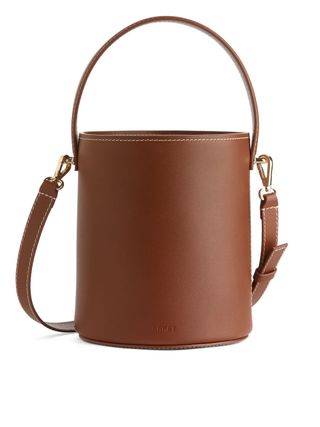 Arket + Small Leather Bucket Bag