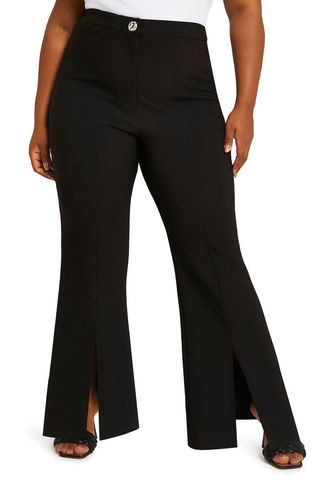 River Island + Split Front Flare Pants