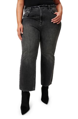 Good American + 90s Duster Straight Leg Jeans