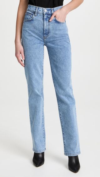 Le Jean + High Rise Sabine Straight Jeans