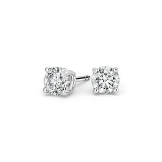 Brilliant Earth + 18K White Gold Certified Lab Created Diamond Stud Earrings