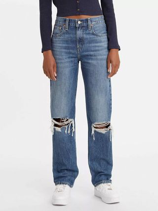Levi's + Mid-Rise Low Pro Straight Jeans