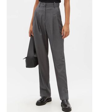 The Frankie Shop + Gelso Pleated Tencel-Blend Trousers