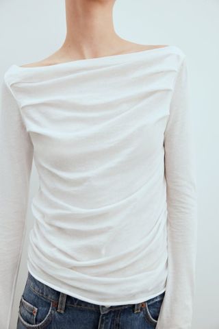 Zara + Slub Cotton Delicate Shirt