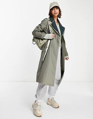 Fashion Union + Oversized Trench Coat With Double Contrast Collar