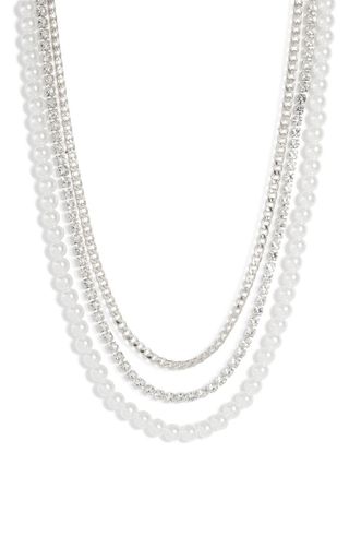 BP + Multistrand Imitation Pearl Necklace