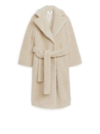 Arket + Belted Faux Fur Coat