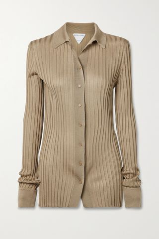 Bottega Veneta + Ribbed Silk Shirt