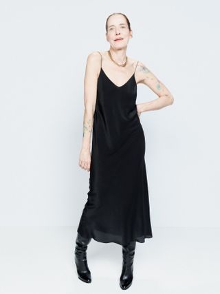 Raey + Thin-Strap Silk Crepe De Chine Slip Dress