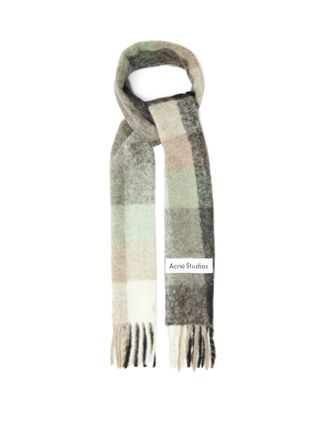 Acne Studios + Vally Skinny Checked Scarf