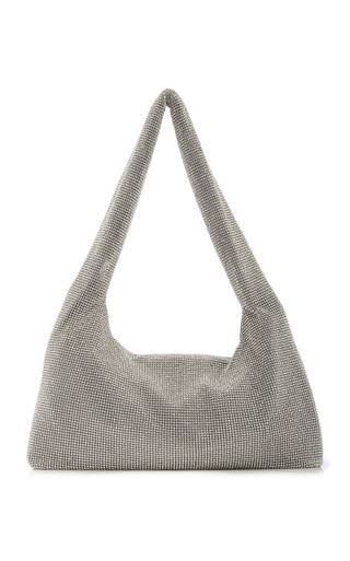 Kara + Crystal-Embellished Satin Shoulder Bag