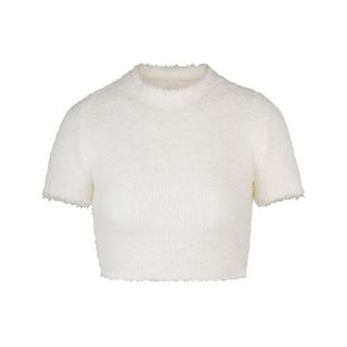 Skims + Cozy Knit Cropped T-Shirt