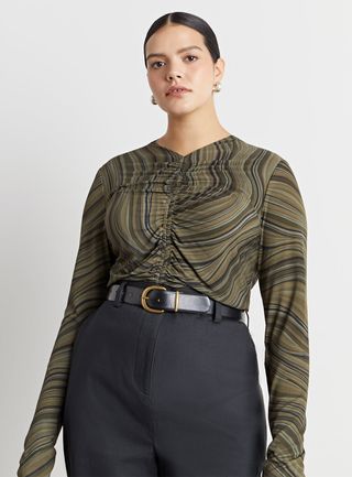Who What Wear Collection + Emma Seamed Long-Sleeve Top