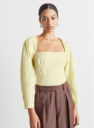 Who What Wear Collection + Jess Square-Neck Puff-Sleeve Top
