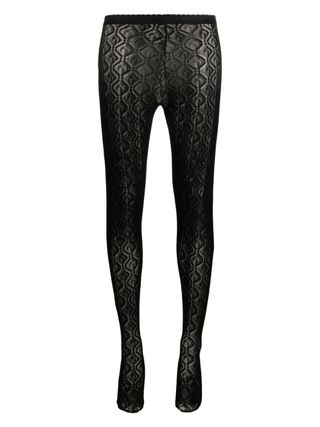 Marine Serre + Moon Diamant Mesh Jacquard Tights