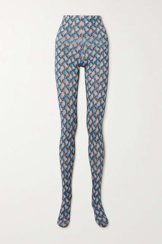 Etro + Printed Stretch-Jersey Tights