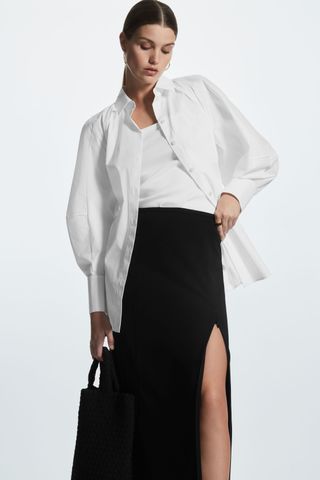 COS + Adjustable Slit Midi Skirt